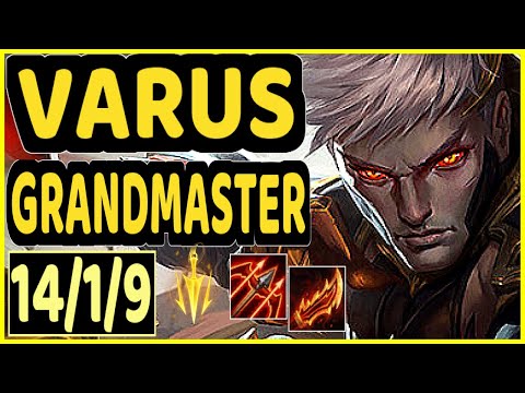 ATTILA (VARUS) - 14/1/9 KDA BOTTOM ADC GAMEPLAY - EUW Ranked GRANDMASTER