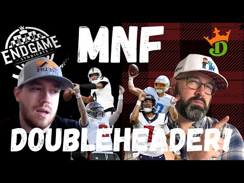 NFL DFS DraftKings 2-Game Picks Strategy Buccaneers-Texans Chargers-Raiders MNF Lineups