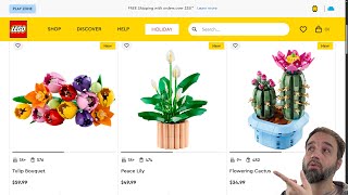 New LEGO Botanical reveals: Peace Lily, Cactus, $15 Daisies, & Tulip Bouquet! #NotSponsored