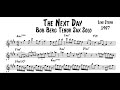 THE NEXT DAY - Bob Berg - Tenor Sax Solo Transcription