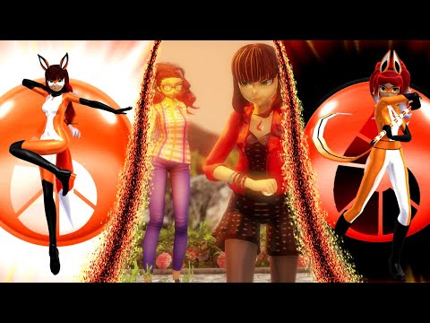 【MMD】Miraculous ☆ Fox Foes (Rena Rouge & Volpina swap transformations)「Short Story FANMADE」