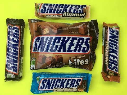 Different Snickers unboxing