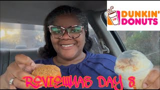 REVIEWMAS DAY 8: DUNKIN’ HOLIDAY COOKIE SIGNATURE LATTE & COOKIE BUTTER DONUT REVIEW #THEREVIEWQUEEN