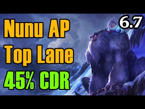 Nunu AP Top Lane 45% CDR SNOWBALL SPAM - Full Gameplay Commentary | League of Legends