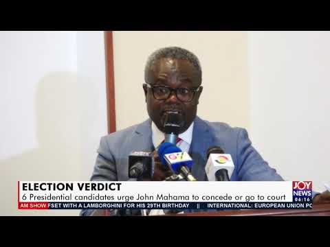 6 Presidential candidates urge John Mahama to concede or go to court - AM News on JoyNews (17-12-20)