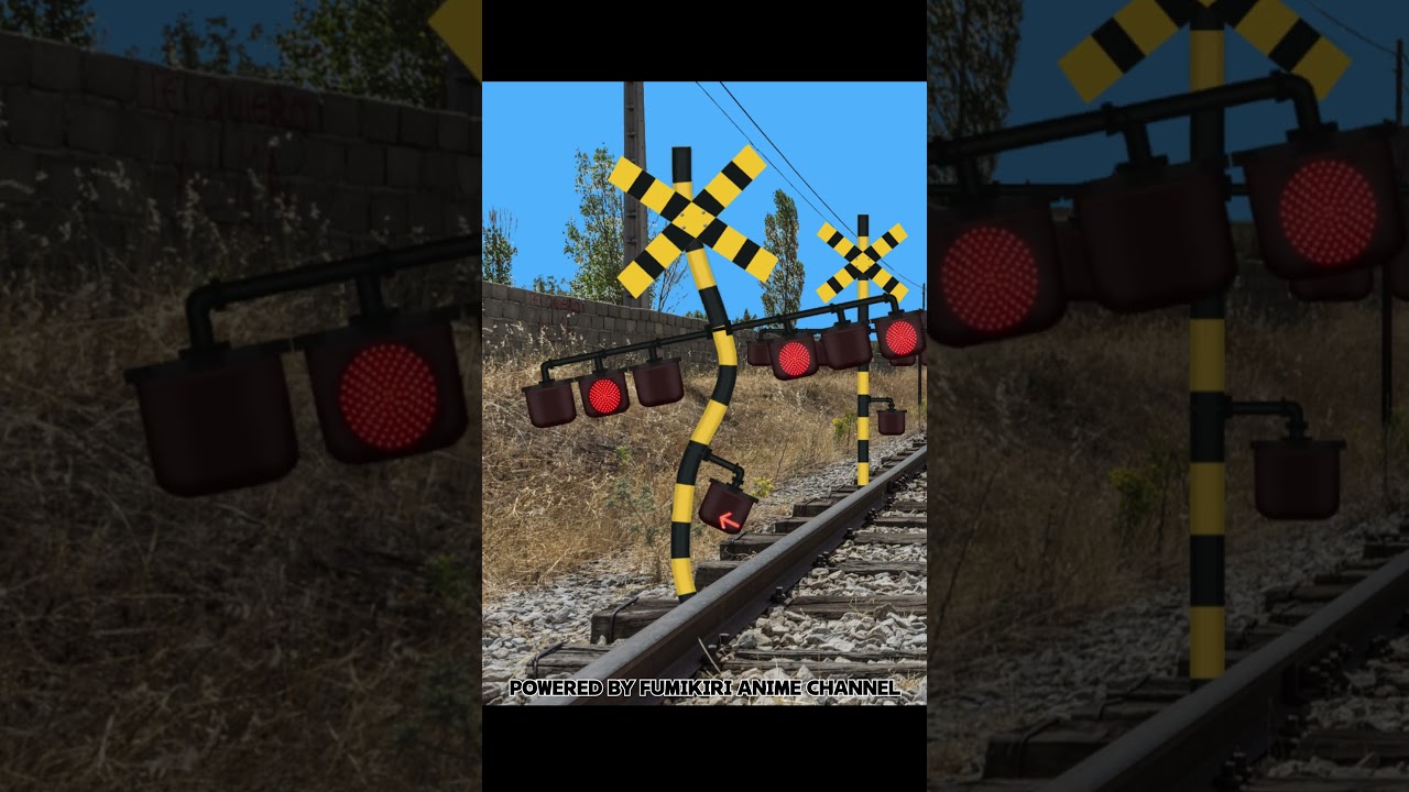 線路に現れた多重踏切カンカン　#Shorts