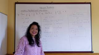 Math 140 Chapter 1 Equations and Inequalities