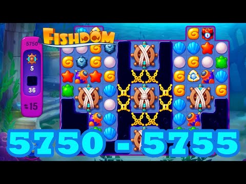 Fishdom Level 5750 - 5755 HD Walkthrough | 3 match | gameplay | android | 5751 | 5752 | 5753 | 5754