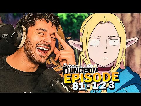 DES MONSTRES, DE LA NOURRITURE ET DES DONJONS ! 👨‍🍳🍗🤣 DUNGEON MESHI S1 EPISODE 1 2 3 REACTION FR!