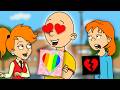Caillou Gets The RAINBOW HEART Card Valentine S Behavior Card Day