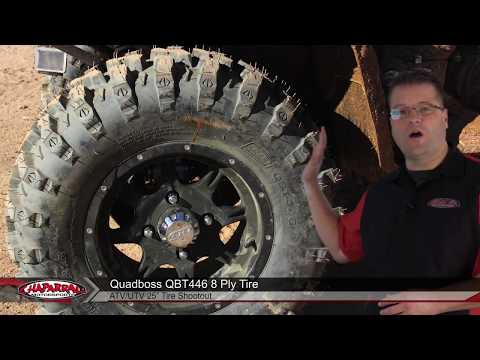 Quadboss QBT446 ATV Quad and UTV Tires in the Chap Moto 25 Inch Tire Shootout