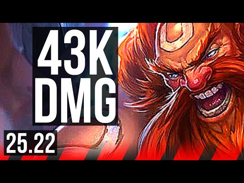 GRAGAS vs RENEKTON (TOP) | Comeback, 43k DMG, Godlike | KR Master | 25.22