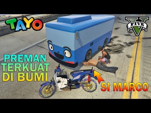 PREMAN TERKUAT DI TABRAK BUS TAYO - GTA 5 YOUTUBER KOCAK PARODY