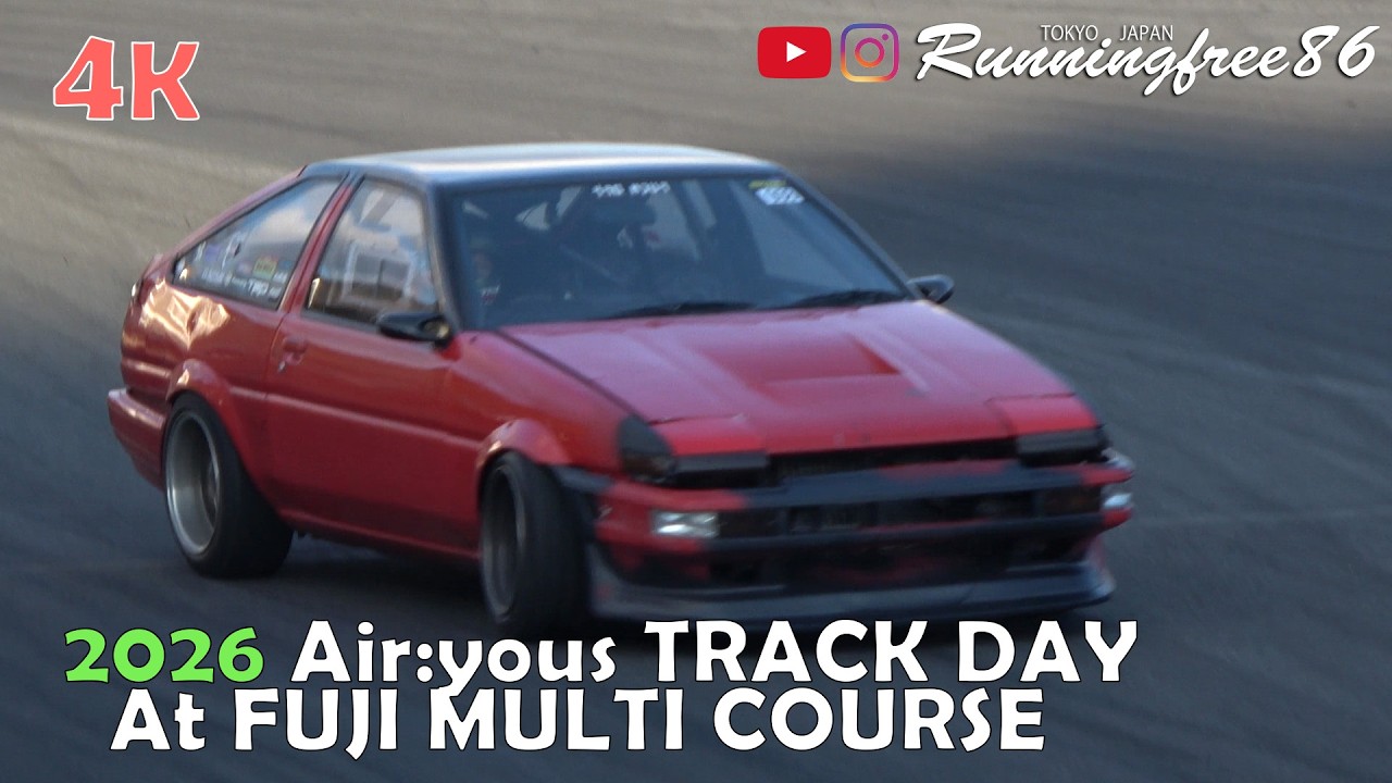 エアユース・ドリパ  AE86 DRIFT 4K RAW VIDEO ASMR 4AG DRYSUMP