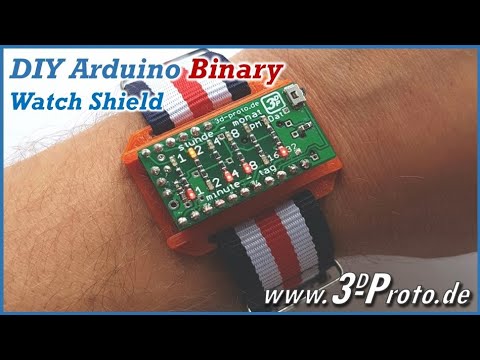 DIY Arduino binary watch shield by 3d-proto.de, EN