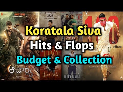 Koratala Siva telugu movies budget and collection | Director Koratala Siva hits and flops | 