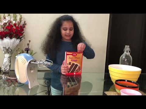 Baking a simple cake at home