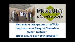preview picture of video 'parquet prefinito verniciato grigio tortora per uno studio di design'
