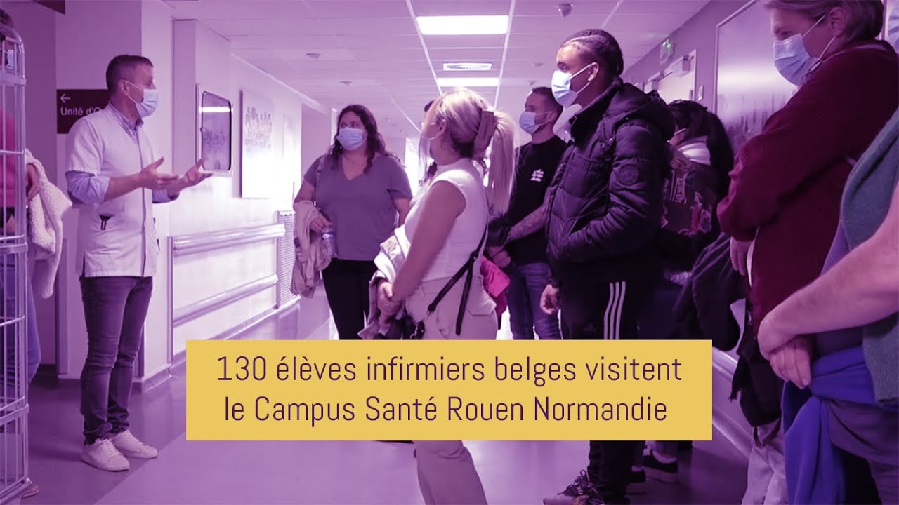 De futurs infirmiers belges en visite sur le Campus Santé Rouen Normandie