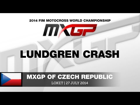 MXGP of Czech Republic 2014 Anton Lundgren Crash - Motocross