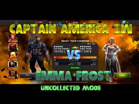 Captain America IW Vs Emma Frost - Uncollected Mode - Marvel Contest of Champions
