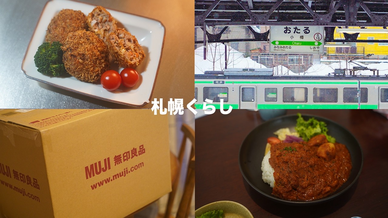 【삿포로일상vlog】 무인양품 1인 소파 주문📦, 우니코 커텐 , 수제 김치 고로케 만들기, 오타루여행, 오오도리 유키마츠리, 동네 구루메, 마루야마동물원, 순식간에 지나간 두달🤯