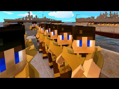 The Minecraft WW2 D-DAY Beach Invasion...