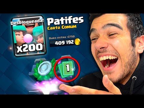 Liberei a NOVA CARTA PATIFES e GANHEI LENDÁRIA GRÁTIS!! CLASH ROYALE