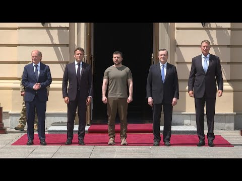 Selenskyj empfängt Scholz, Macron, Draghi und Iohannis in Kiew | AFP
