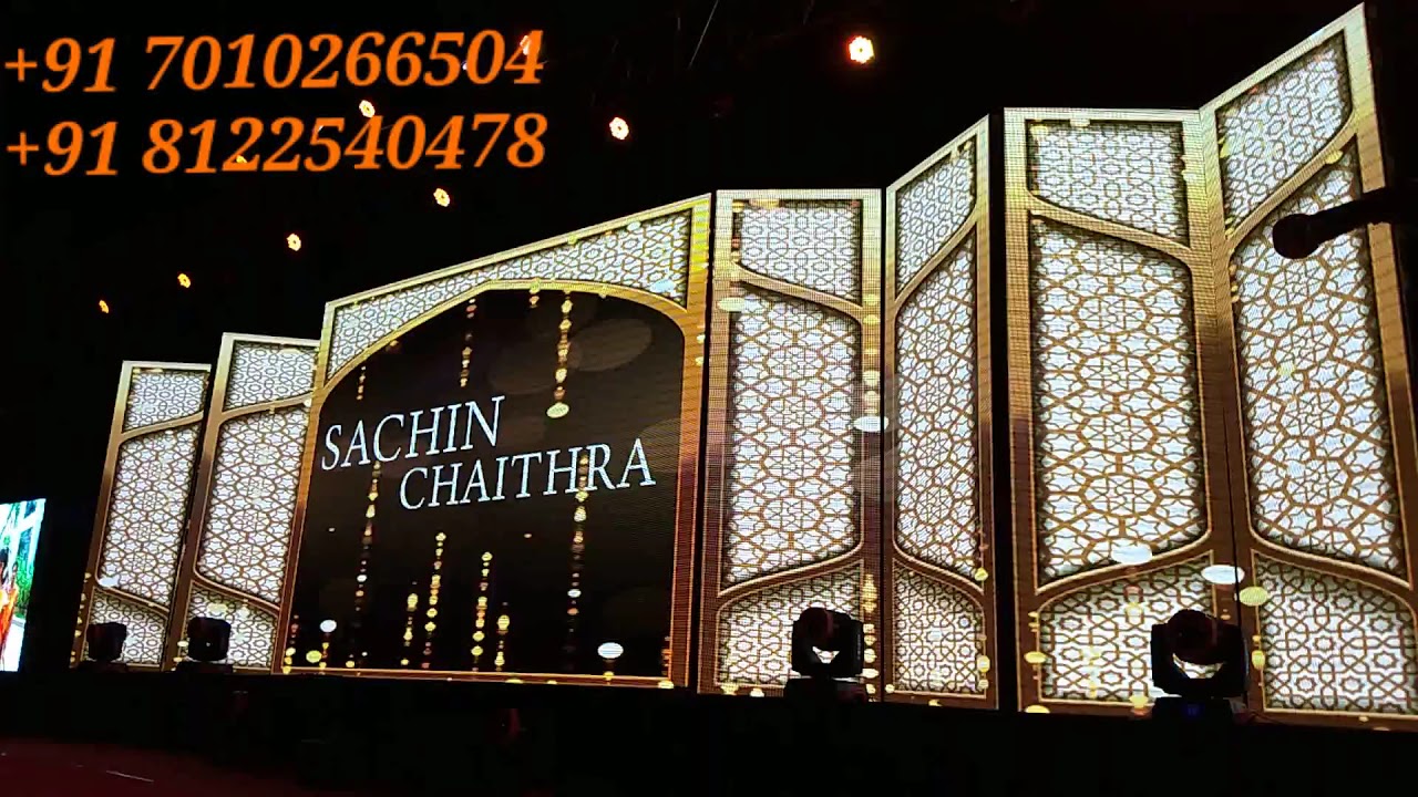 3D LED Video Wall Screen Digital Wedding Marriage Reception Event Stage Decoration Chennai | Tamil Nadu | Andhra  81225 40589
