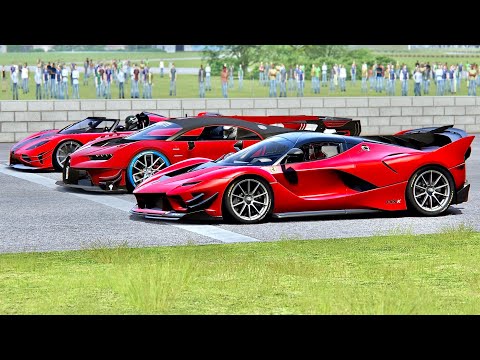 Bugatti Vision GT vs Ferrari FXX-K EVO vs Koenigsegg One:1 - Old Silverstone