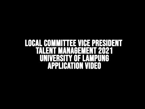 Local Committee Vice President Talent Management AIESEC in Unila Application Video - Putri Megagita