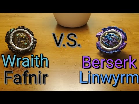 (RIP FAFNIR) Wraith Fafnir F7 vs Berserk Linwyrm L7 Beyblade Burst QuadDrive