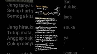 Download lagu lirik karna ada ko #lirik #lagu #lyrics #liriklagu #viral #karnaadako #newgvme #viralvideo #KS mp3
