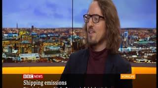 Interviewed on BBC News on decarbonisation of shipping
