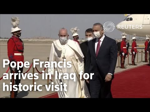 フランシスコ法王、歴史的な訪問のためイラクに到着 (Pope Francis arrives in Iraq for historic visit)