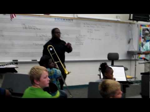 TJ Norris-Lesson on Trombone