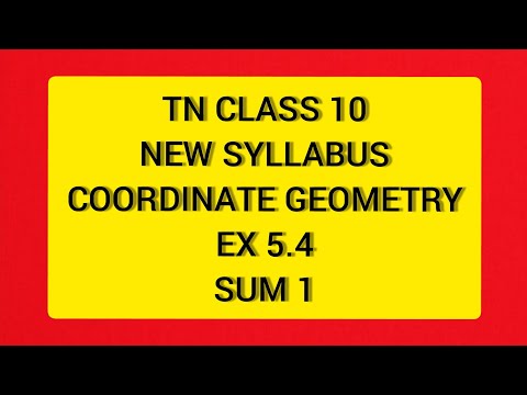 TN Samacheer 10 Maths New Syllabus Coordinate Geometry Ex 5.4 sum 1