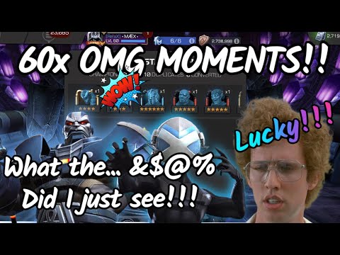 60x OMG MOMENTS GOING FOR APOCALYPSE 100000% LUCKY!! | MARVEL CONTEST OF CHAMPIONS | CRYSTAL OPENING