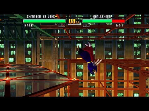 Virtua Fighter 3 - Kage's Izuna Drop On Every Level (Arcade) [Supermodel with Widescreen Hack]