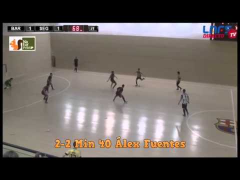 Gol de Alex Fuentes (2-2) en el FC Barcelona Lassa B - Naturpellet Segovia