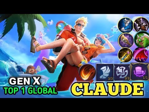 GEN X || CLAUDE GAMEPLAY MOBILE LEGENDS || TOP 1 GLOBAL CLAUDE AUTO NGEBANTAI