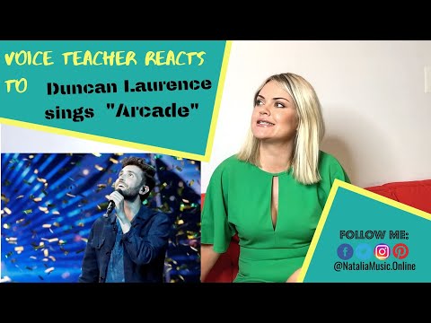 ⫷ Voice Teacher Reacts to ➠ Duncan Laurence sing "Arcade" Winning Song in Eurovision 2019 ⫸