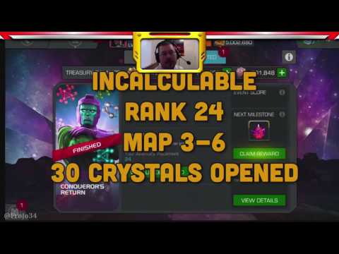 Rank 24 Incalculable Opening Map 3-6 Crystals |  Marvel Contest of Champions