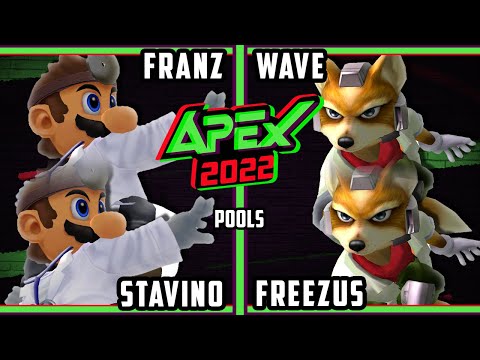 Apex 2022 - Franz & Stavino Vs. WAVE & Freezus - SSBM Melee Tournament
