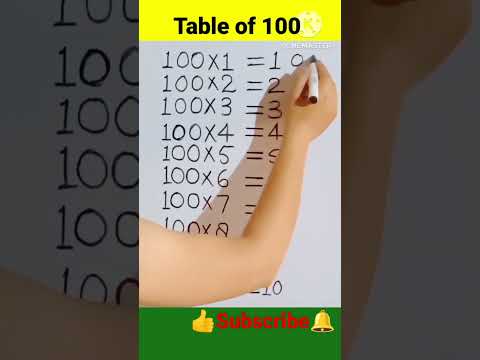 TABLE OF 100 ॥ MULTIPLICATION TABLE OF 100 ॥ LEARN 100 KA PAHADA HINDI ME #SHORTS #SHORT