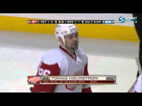 [HD] Goal Tomas Holmstrom (Detroit Red Wings & Boston Bruins), NHL , 02/11/11