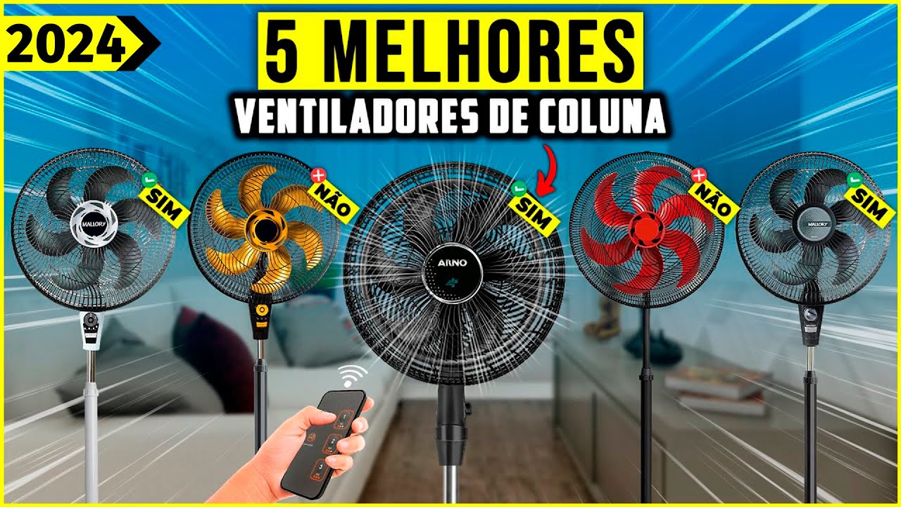 OS 5 MELHORES VENTILADOR DE COLUNA/ VENTILADOR DE PÉ EM 2024!