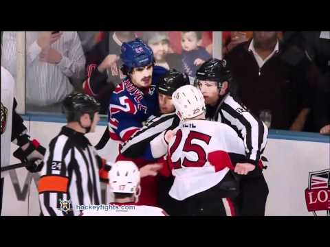 Chris Neil vs Brian Boyle Apr 14, 2012