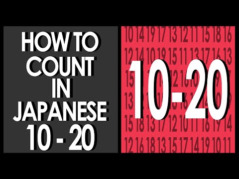 How to Count in Japanese 10-20
